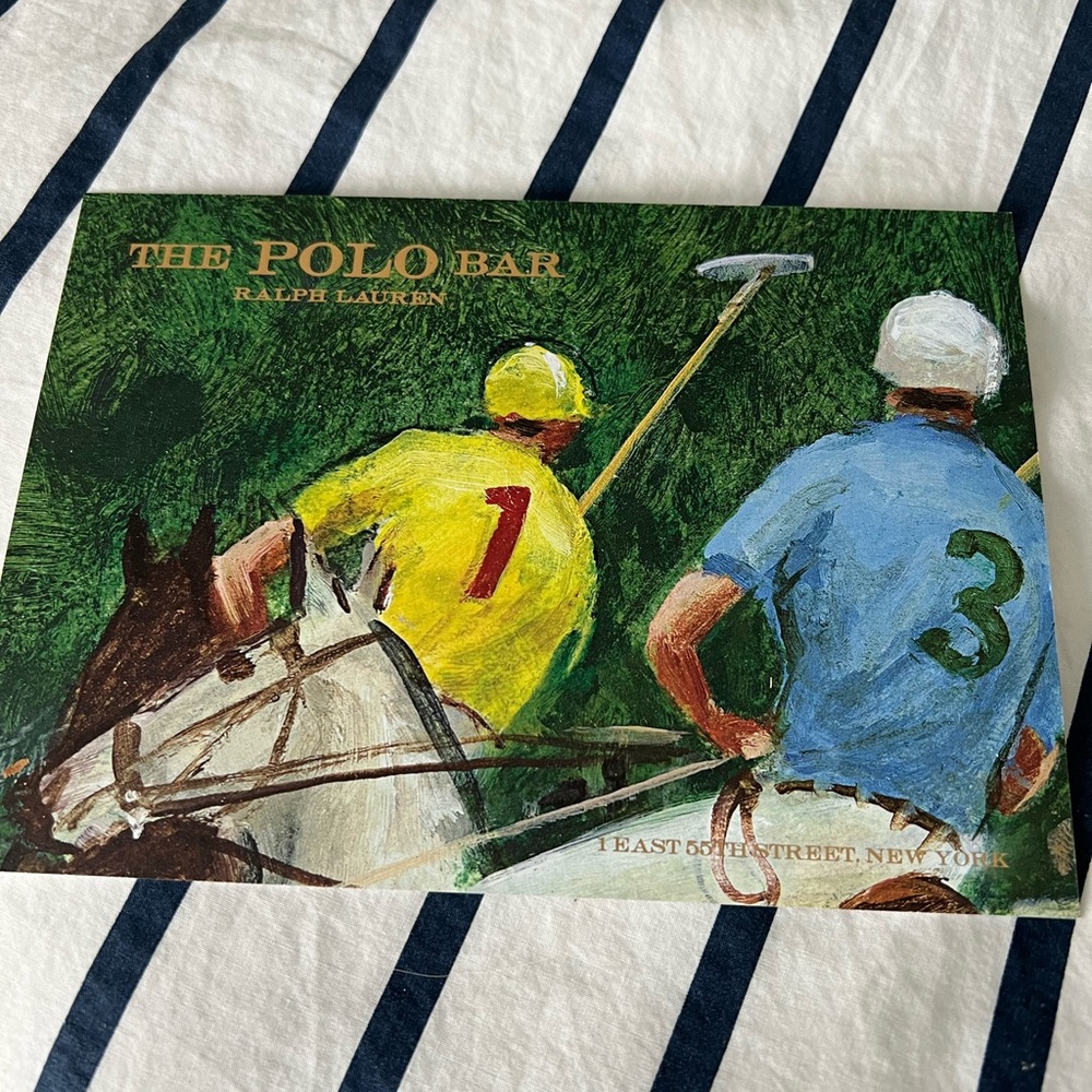 Polo Bar a Ralph Lauren restaurant postcard